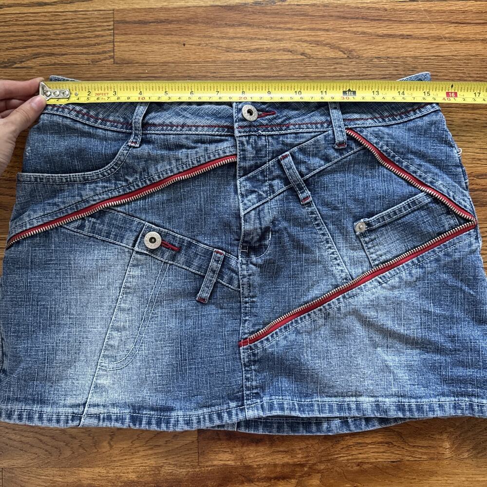 Womens Southpole Mini Skirt Jean Denim Blue Size 7 light blue C26 - Picture 7 of 11